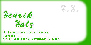 henrik walz business card